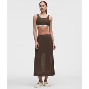 30% ▼ 스트레치 메쉬 미디스커트 - WALC