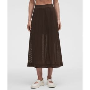 30% ▼ 스트레치 메쉬 미디스커트 - WALC