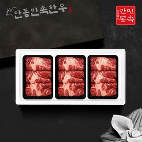 [9/12(목) 오전9시 주문마감][안동민속한우]   1등급  한우 등심 선물세트 1호 1.5kg (등심1.5kg)