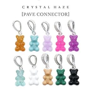 크리스탈 헤이즈 SILVER Nostalgia Bear Pendant Pave Connector 10종