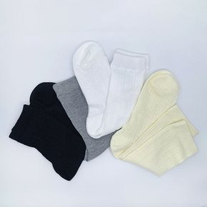 미니멀 얇은 골지 펀칭 중목양말 4color 미니멀