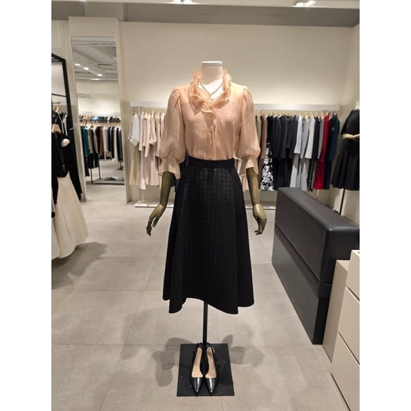 [파주점] 세트 오간자 러플 블라우스 + 하운드투스 스커트 JS4B0BL231,JS4B0SK351