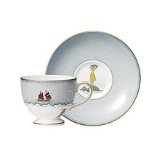 미국 웨지우드 찻잔 Wedgwood Cup Saucer Le 6.8 fl oz 200 ml Sailor Fairwell by Kit Kemp Wed