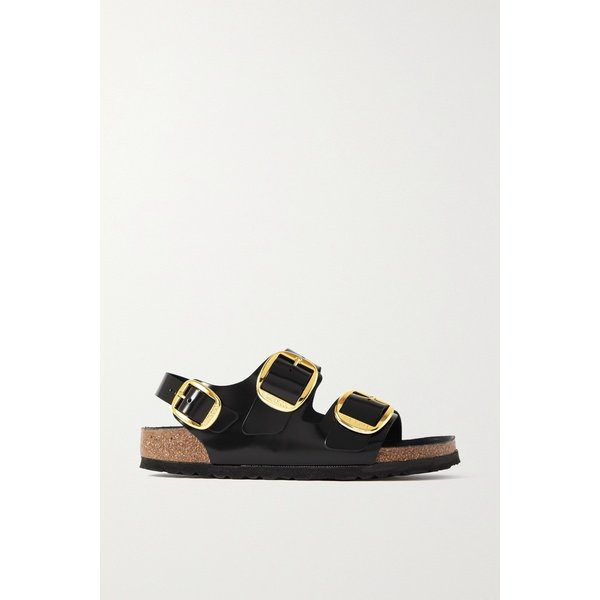 밀라노 글로스 가죽 슬링백 샌들 블랙 1647597296270927