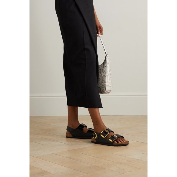 밀라노 글로스 가죽 슬링백 샌들 블랙 1647597296270927