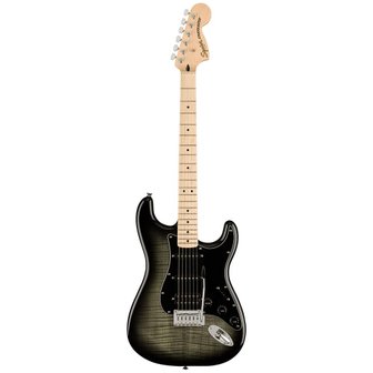  Squier by Fender Affinity Stratocaster FMT HSS, Maple Fingerboard, Black Pickguard, Black