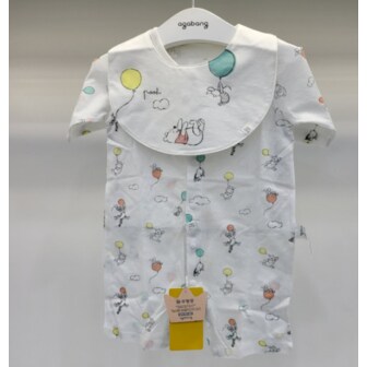 디즈니베이비 푸우7부우주복(턱받이)(O/WHITE)(01P017512)