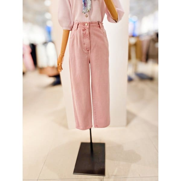 [파주점] [더아이잗컬렉션]코튼 핑크 스트레이트 팬츠 CR5A0SL411