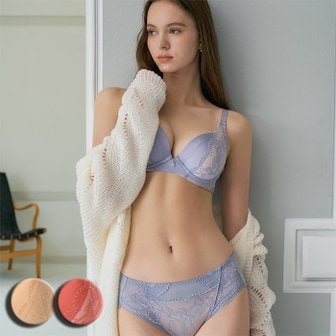 비너스 24AW 가을광고 아뜰리에 뉴 메모리 C,D컵 몰드 브라 햄라인 팬티 세트 VBR0990CDVPT0990H