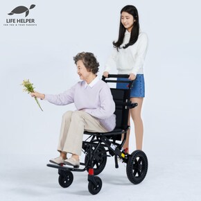 LH-L2 휠체어 여행용 휴대용 바퀴쇽업쇼바 접이식 경량 어르신 환자 기내용 KTX SRT 반입가능