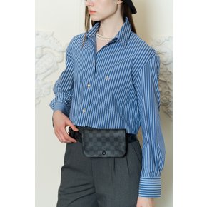 STRIPED CROPPED SHIRT_A23CSH102