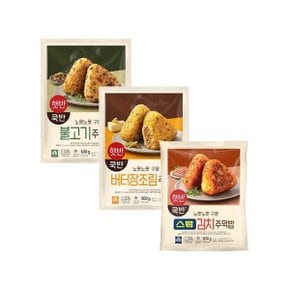 햇반 쿡반 주먹밥 500g 불고기 x1개+버터장조림 x1개+스팸김치 x1개