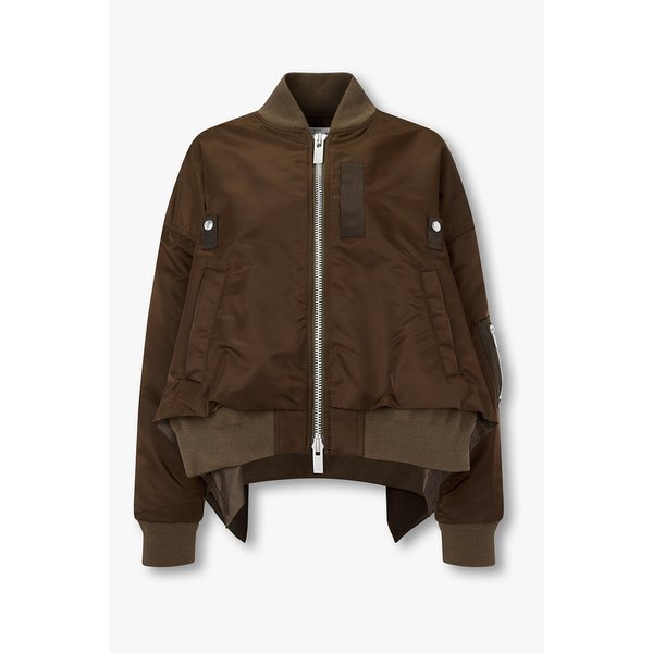 여성 나일론 트윌 블루종 자켓_브라운 6416101117000