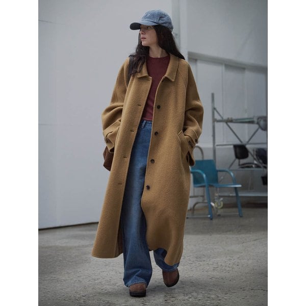 핸드메이드 부클 롱코트 (Beige)