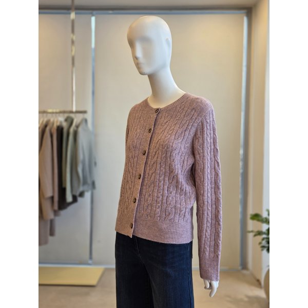 [여주점] [더 아이잗] 여성 울 블렌드 케이블 라운드넥 가디건 (IRBM1CD841)