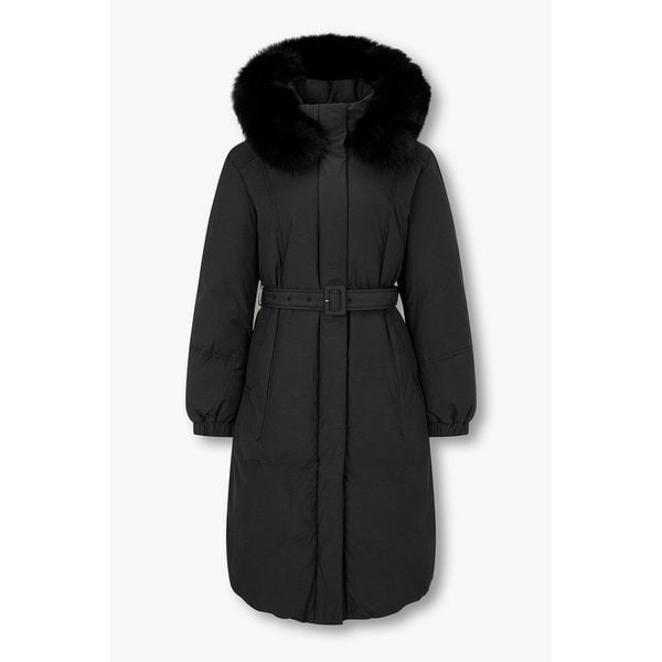 디태처블 폭스퍼 후드 롱 다운 코트 7125417509199