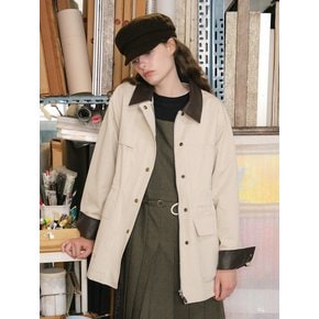 U Elodie Hunting Jacket_Ecru