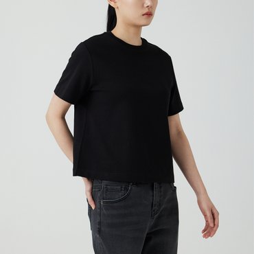 JAJU 여 헤비 코튼 반팔 티셔츠   J115901103
