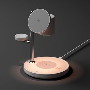 퀵터보 Qi2.2 멀티 무선 충전 3in1 아이폰 애플워치 갤럭시워치 버즈 에어팟 맥세이프 충전기