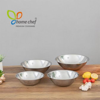  [BIZ][homechef] 홈셰프 국산 스텐레스 믹싱볼4종세트 (26+24+22+20)