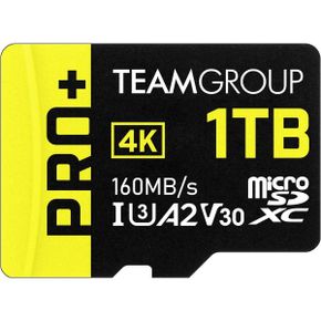 미국 팀그룹 SD카드 TEAMGROUP A2 Pro Plus Card 1TB Micro SDXC UHSI U3 V30 R/W up to 160/110