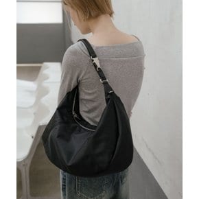 Draw nylon shoulder bag [TISP06AH04]_Black