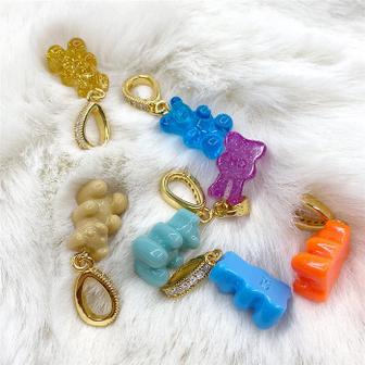 크리스탈헤이즈 크리스탈 헤이즈 Nostalgia Bear Pendant Pave Connector 28종