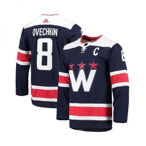 맨즈 알렉산더 Ovechkin 네이비 워싱턴 캐피털스 얼터네이트 캡틴 패치 어센틱 프로 플