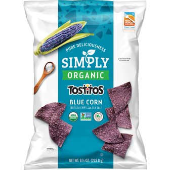  심플리  Tostitos  오가닉  푸른  옥수수  토르티야  칩  233.9g  봉지