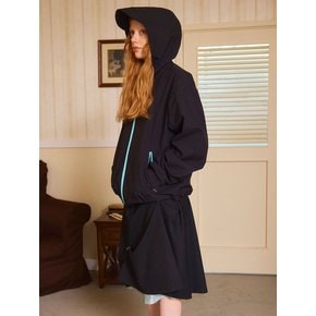 WAVE HOODED JACKET / black