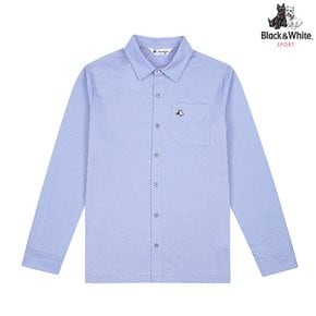 남성 가슴 포켓 셔츠형 긴팔 티셔츠 6006GAUC_BLUE