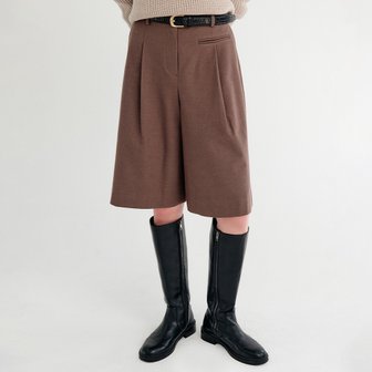 룩캐스트 코이 울 버뮤다 하프 팬츠_브라운 / COII WOOL BERMUDA HALF PANTS_BROWN