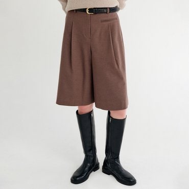 룩캐스트 코이 울 버뮤다 하프 팬츠_브라운 / COII WOOL BERMUDA HALF PANTS_BROWN