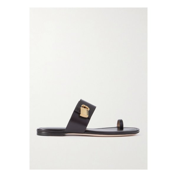 장식 가죽 플랫 다크 브라운 46376663162843186