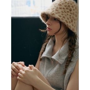 Leopard hairy bucket_3color