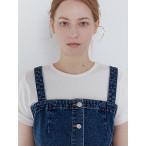 FOUR-BUTTON CROP DENIM BUSTIER_N6STS0375
