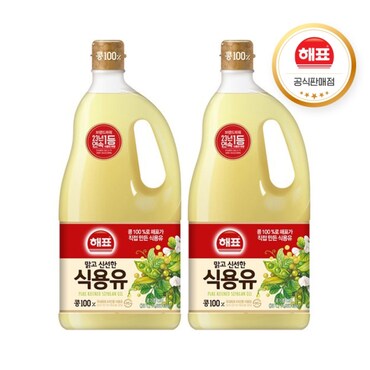  사조 해표 맑고 신선한 식용유 (콩기름) 1.8L X 2