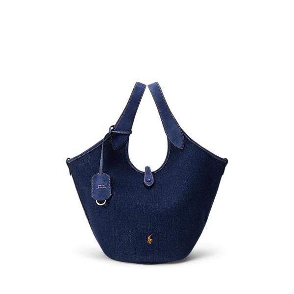 여성 폴로 플레이 데님 토트(WAPOBAG0G620559400)