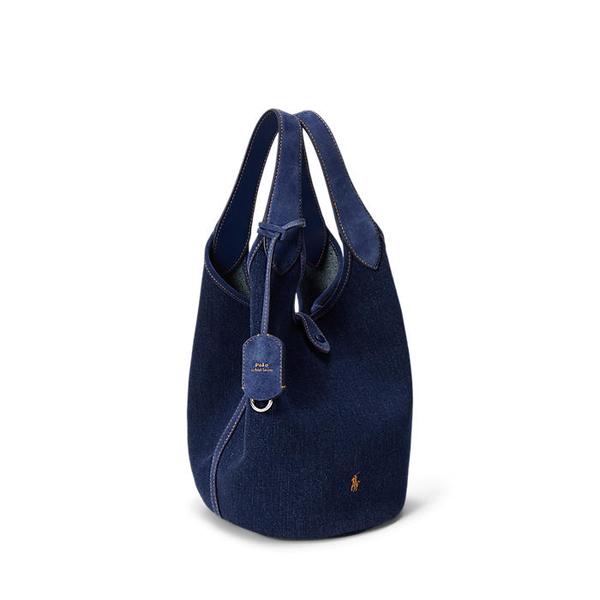 여성 폴로 플레이 데님 토트(WAPOBAG0G620559400)