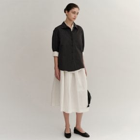 SS24 Cotton Gather Skirt Off-White