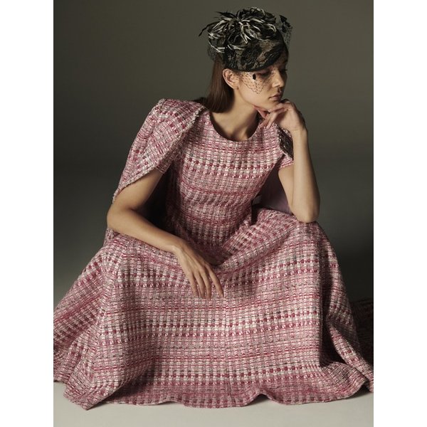 PINK ROSE LONG ONE-PIECE