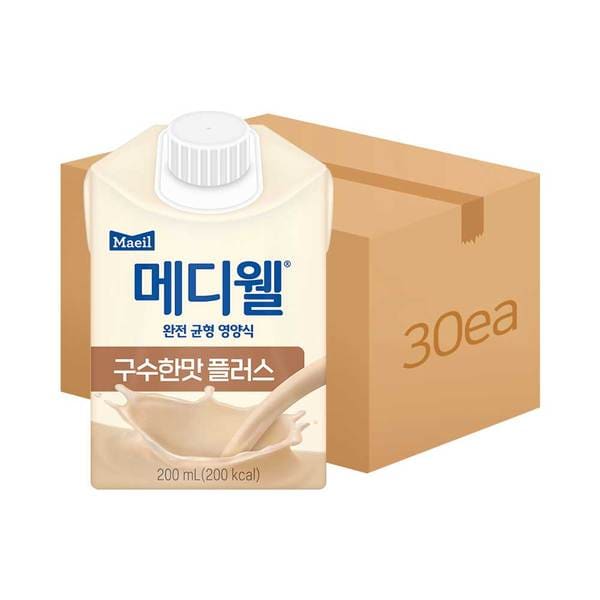 [메디웰]구수한맛플러스 200ml 30팩(1박스) / 균형영양식 부모님간식 식사대용