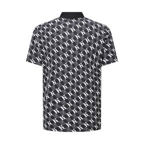 [23SS] [Online Limited]블랙 전판 패턴 반팔 티셔츠 HUTS3B915BK