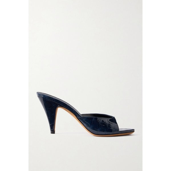 주드 헤이즈 크록 가죽 뮬 네이비 46376663163030678