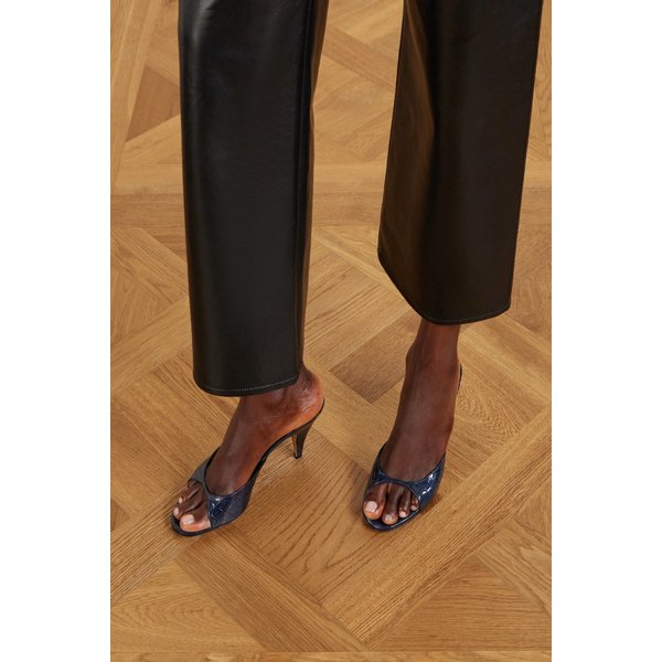 주드 헤이즈 크록 가죽 뮬 네이비 46376663163030678