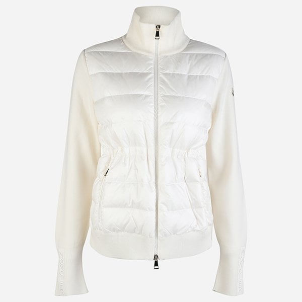 [시흥점] [몽클레어]5F 9B00056 M1131 030 여성 패딩 믹스 집업 가디건 화이트