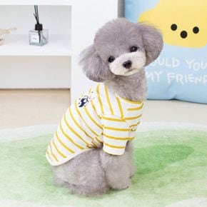 하트곰 스트라이프 반팔 티셔츠 강아지옷 BI-A100360
