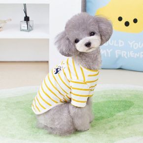 하트곰 스트라이프 반팔 티셔츠 강아지옷 BI-A100360