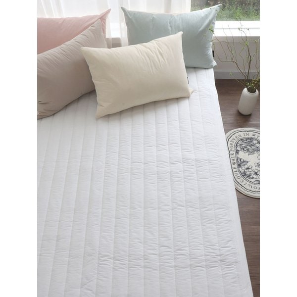 체온조절 고밀도 순면 사계절 침대패드