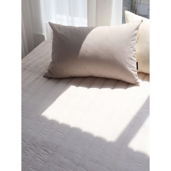 체온조절 고밀도 순면 사계절 침대패드